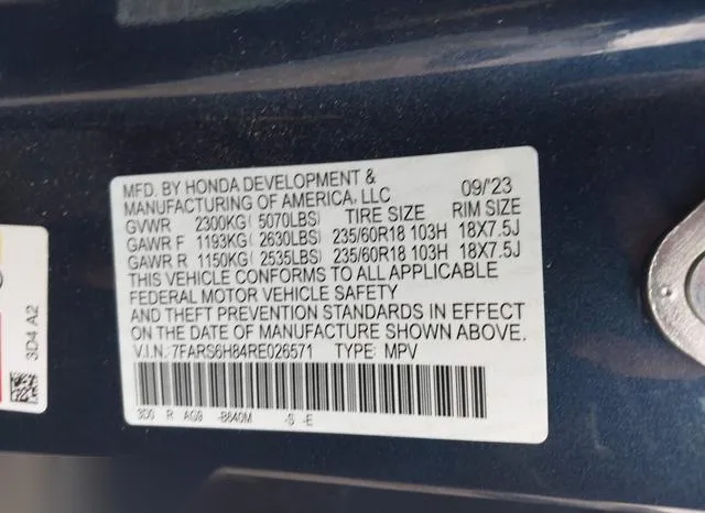 7FARS6H84RE026571 2024 2024 Honda CR-V- Hybrid Sport-L 9