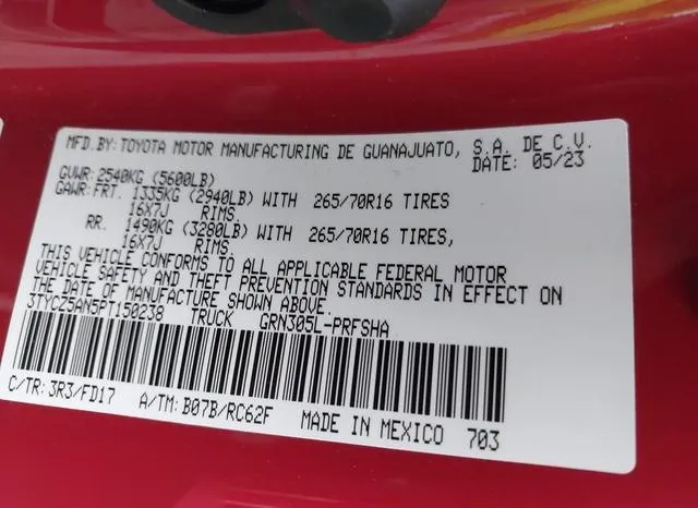 3TYCZ5AN5PT150238 2023 2023 Toyota Tacoma- Trd Off Road 9