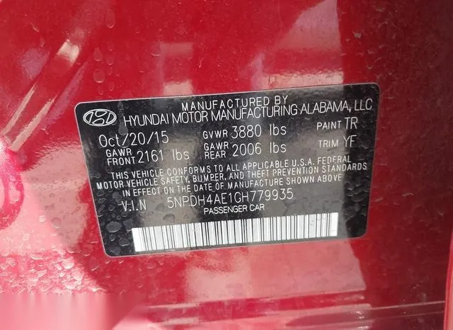 5NPDH4AE1GH779935 2016 2016 Hyundai Elantra- Limited/Se/Valu 9