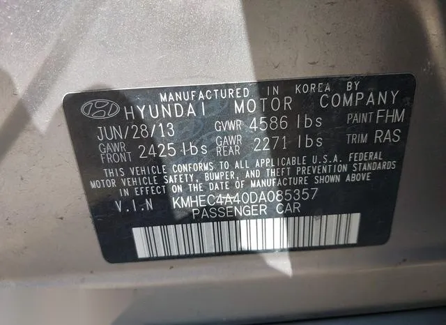 KMHEC4A40DA085357 2013 2013 Hyundai Sonata- Hybrid 9