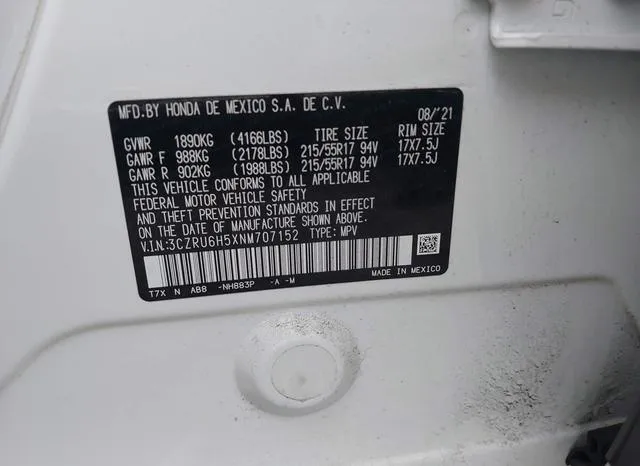 3CZRU6H5XNM707152 2022 2022 Honda HR-V- Awd Ex 9