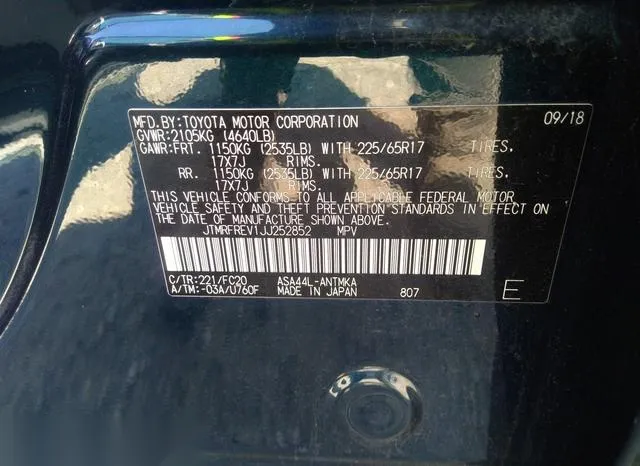 JTMRFREV1JJ252852 2018 2018 Toyota RAV4- Xle 9