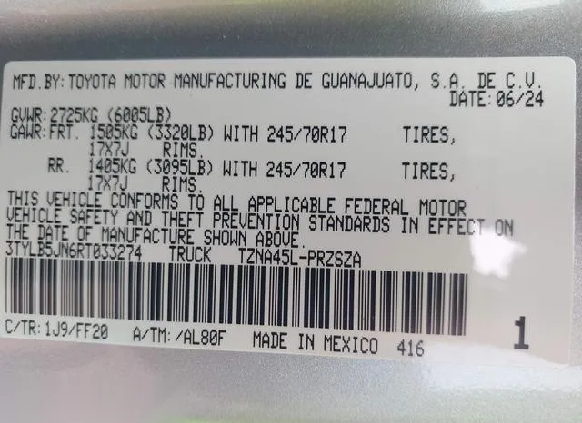 3TYLB5JN6RT033274 2024 2024 Toyota Tacoma- SR5 9