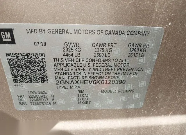 2GNAXHEV6K6120390 2019 2019 Chevrolet Equinox- LS 9