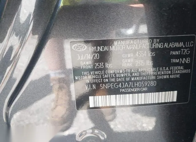 5NPEG4JA7LH059280 2020 2020 Hyundai Sonata- SE 9