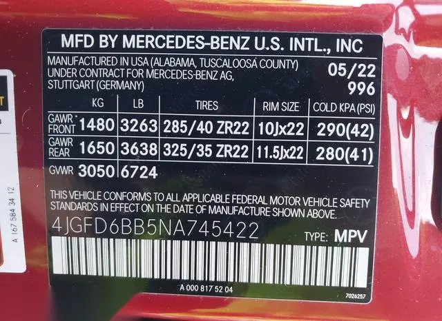 4JGFD6BB5NA745422 2022 2022 Mercedes-Benz Amg Gle 53 Coupe-  9