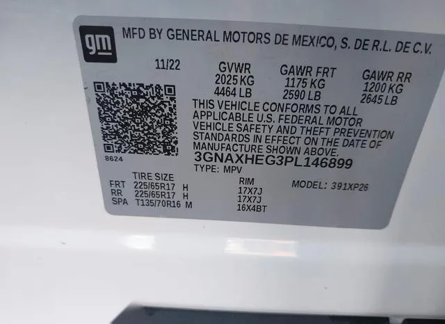 3GNAXHEG3PL146899 2023 2023 Chevrolet Equinox- Fwd Ls 9