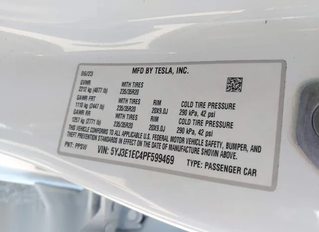 5YJ3E1EC4PF599469 2023 2023 Tesla Model 3- Performance Dual 9