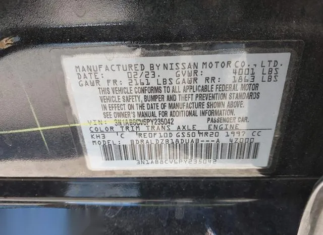 3N1AB8CV6PY235042 2023 2023 Nissan Sentra- Sv Xtronic Cvt 9