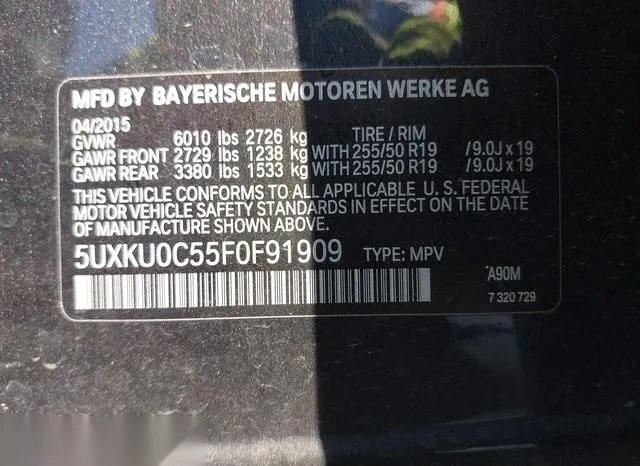 5UXKU0C55F0F91909 2015 2015 BMW X6- Sdrive35I 9