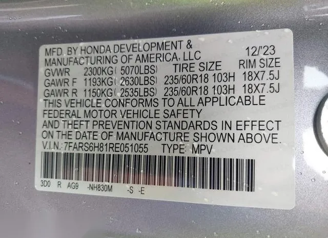 7FARS6H81RE051055 2024 2024 Honda CR-V- Hybrid Sport-L 9