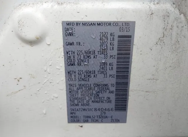 5N1AT2MV3FC840466 2015 2015 Nissan Rogue- SL 9