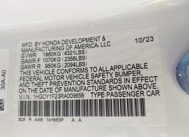 1HGCY1F23RA009658 2024 2024 Honda Accord- LX 9