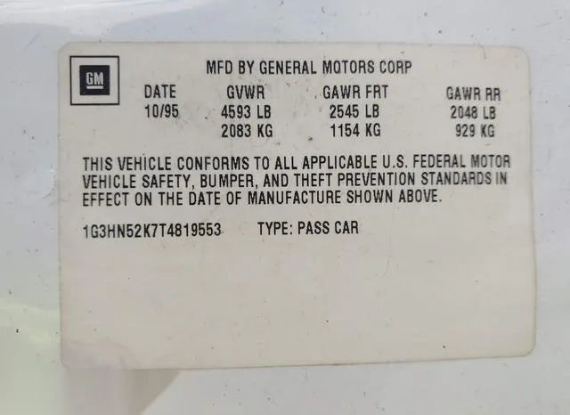 1G3HN52K7T4819553 1996 1996 Oldsmobile 88- LS 9