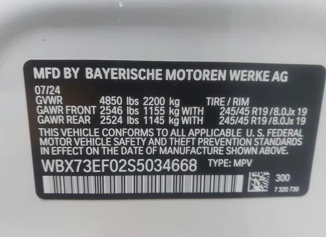 WBX73EF02S5034668 2025 2025 BMW X1- Xdrive28I 9