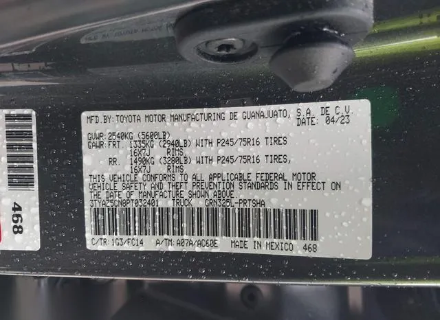 3TYAZ5CN8PT032401 2023 2023 Toyota Tacoma- Sr5 V6 9