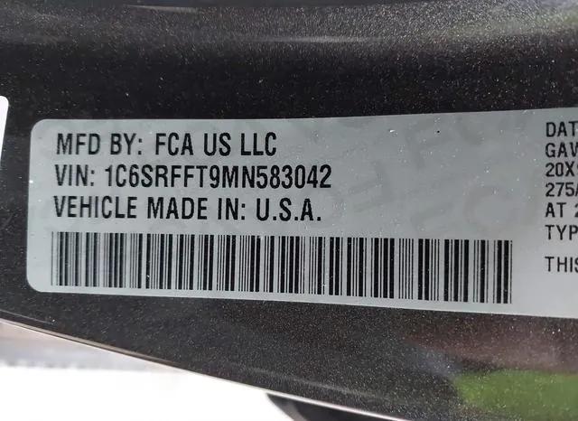 1C6SRFFT9MN583042 2021 2021 RAM 1500- Big Horn  4X4 5-7 Box 9