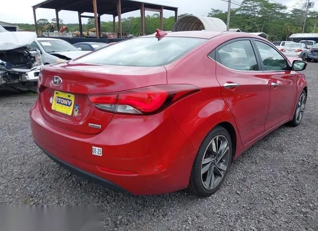 KMHDH4AE3FU257792 2015 2015 Hyundai Elantra- Limited 4