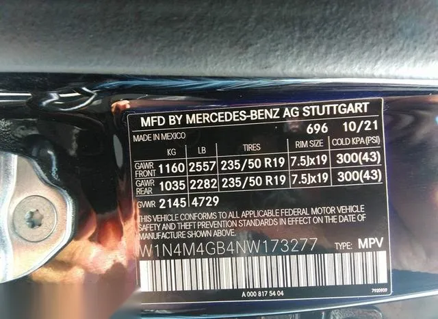 W1N4M4GB4NW173277 2022 2022 Mercedes-Benz GLB-Class- GLB250 9