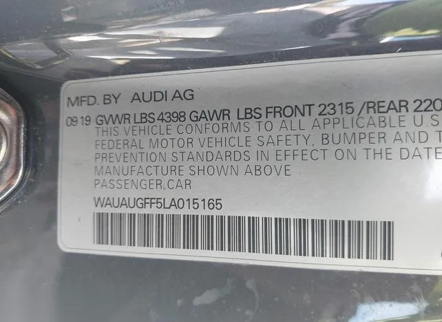 WAUAUGFF5LA015165 2020 2020 Audi A3- Premium 40 Tfsi Front-W 9