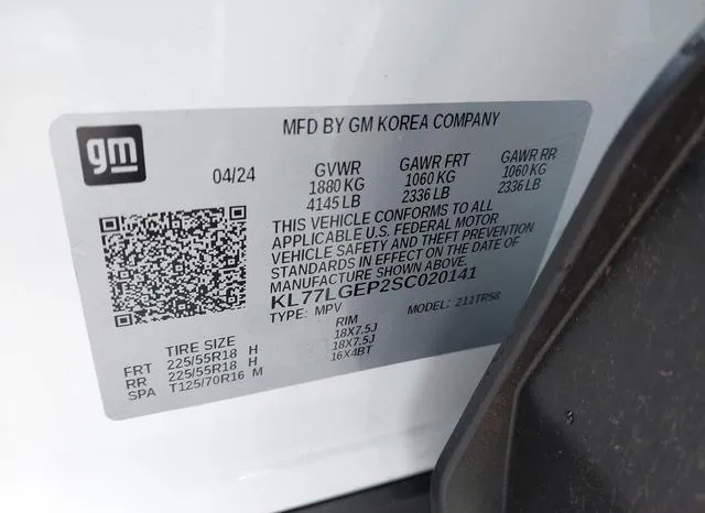 KL77LGEP2SC020141 2025 2025 Chevrolet Trax- Fwd 1Rs 9