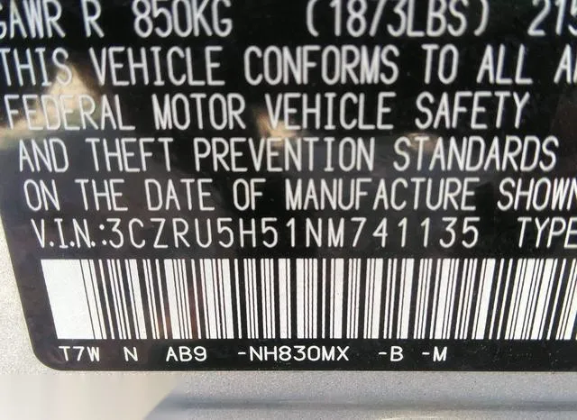 3CZRU5H51NM741135 2022 2022 Honda HR-V- 2Wd Ex 9