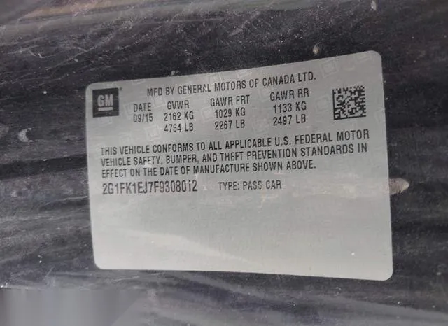 2G1FK1EJ7F9308012 2015 2015 Chevrolet Camaro- 2SS 9