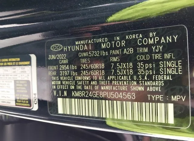 KM8R24GE8PU504563 2023 2023 Hyundai Palisade- Sel 9