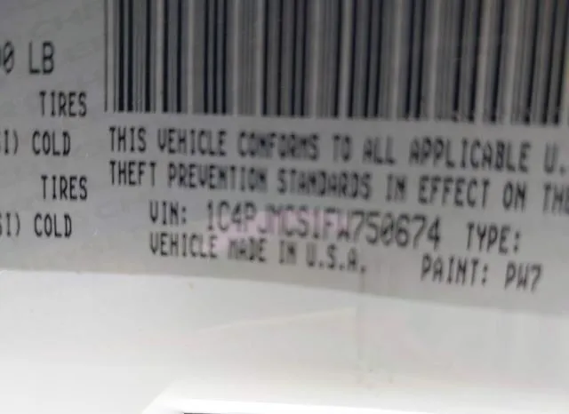 1C4PJMCS1FW750674 2015 2015 Jeep Cherokee- Latitude Altitude 9