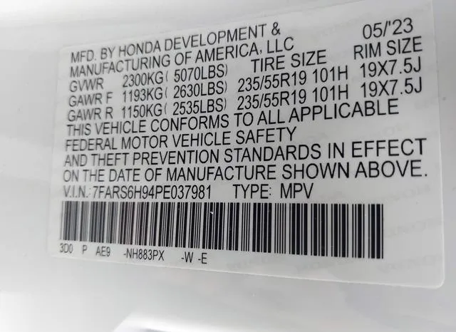 7FARS6H94PE037981 2023 2023 Honda CR-V- Hybrid Sport Touring 9