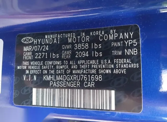 KMHLM4DGXRU761698 2024 2024 Hyundai Elantra- Sel 9