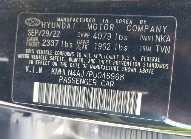 KMHLN4AJ7PU046968 2023 2023 Hyundai Elantra- Hybrid Limited 9