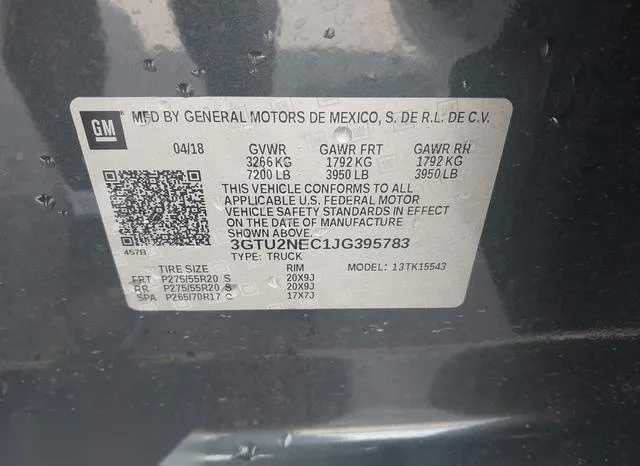 3GTU2NEC1JG395783 2018 2018 GMC Sierra- 1500 Slt 9