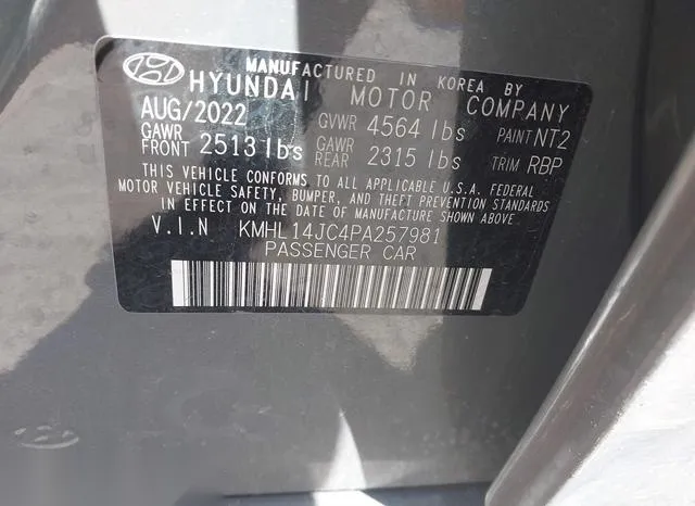 KMHL14JC4PA257981 2023 2023 Hyundai Sonata- N Line 9