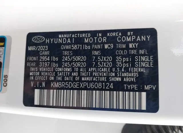 KM8R5DGEXPU608124 2023 2023 Hyundai Palisade- Limited 9