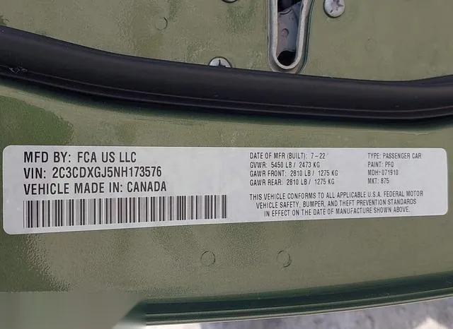 2C3CDXGJ5NH173576 2022 2022 Dodge Charger- Scat Pack 9