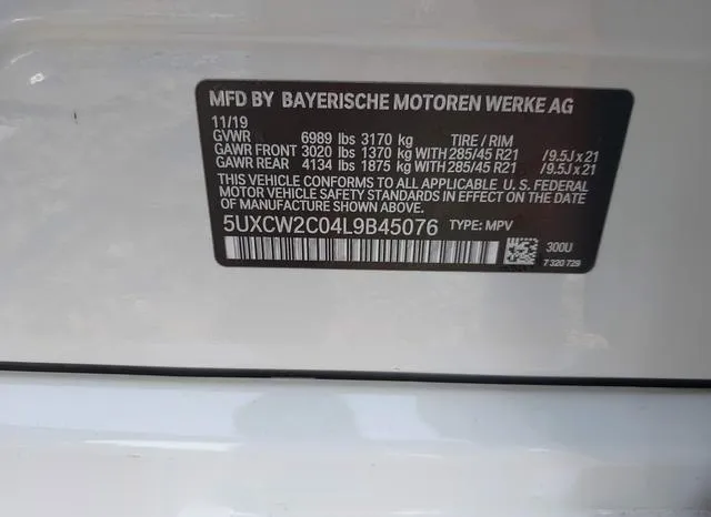 5UXCW2C04L9B45076 2020 2020 BMW X7- Xdrive40I 9