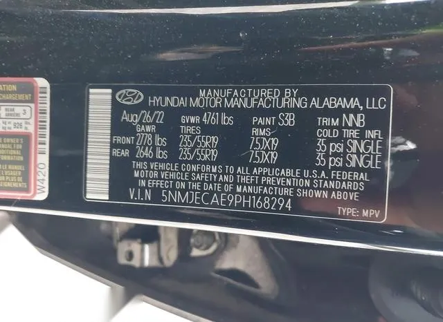 5NMJECAE9PH168294 2023 2023 Hyundai Tucson- Limited 9