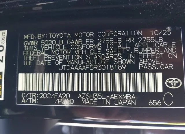 JTDAAAAF5R3018189 2024 2024 Toyota Crown- Xle 9