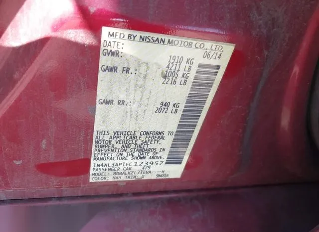 1N4AL3AP1FC123957 2015 2015 Nissan Altima- 2-5 SV 9