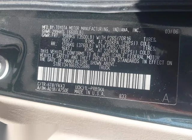 5TBET34166S525886 2006 2006 Toyota Tundra- Sr5 V8 9