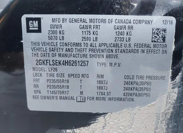 2GKFLSEK4H6261257 2017 2017 GMC Terrain- Sle-1 9