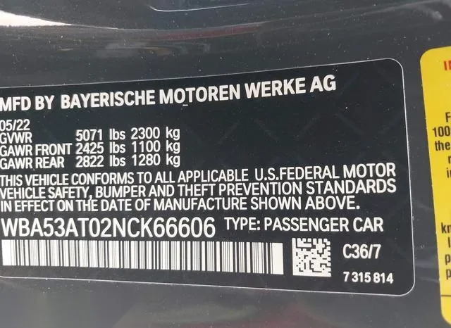 WBA53AT02NCK66606 2022 2022 BMW 4 Series- M440I 9