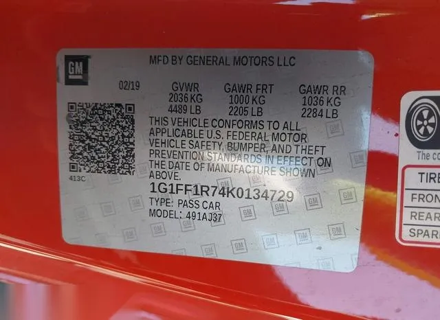 1G1FF1R74K0134729 2019 2019 Chevrolet Camaro- 1SS 9