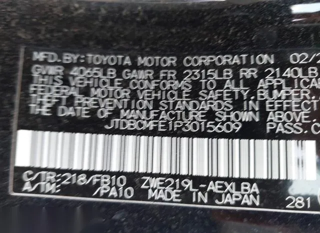 JTDBCMFE1P3015609 2023 2023 Toyota Corolla- Hybrid Le 9