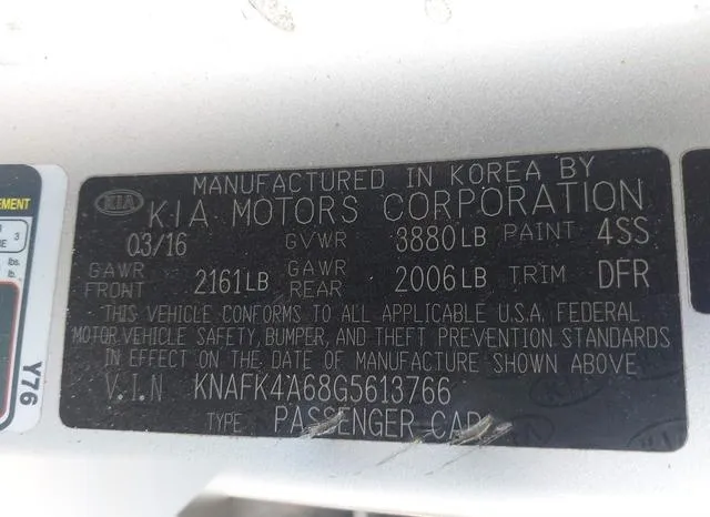 KNAFK4A68G5613766 2016 2016 KIA Forte- LX 9