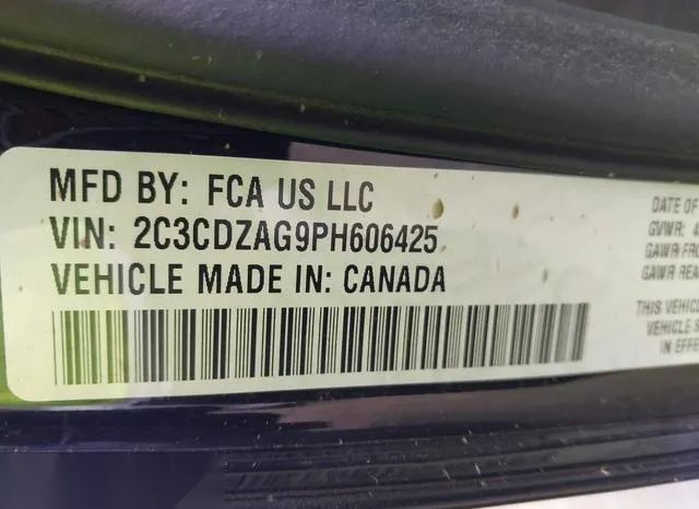 2C3CDZAG9PH606425 2023 2023 Dodge Challenger- Sxt 9