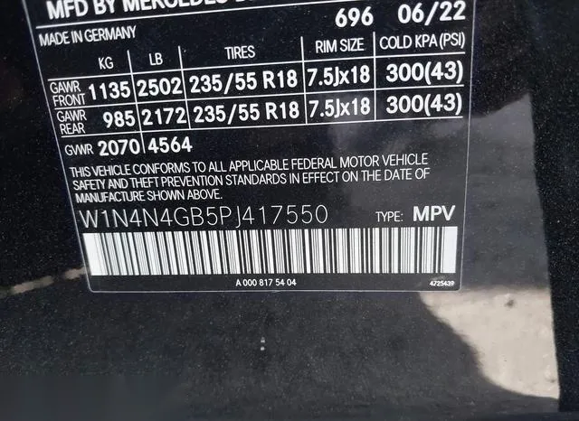 W1N4N4GB5PJ417550 2023 2023 Mercedes-Benz GLA 250 9