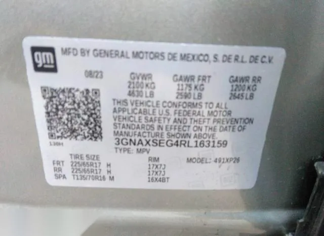 3GNAXSEG4RL163159 2024 2024 Chevrolet Equinox- Awd Ls 9