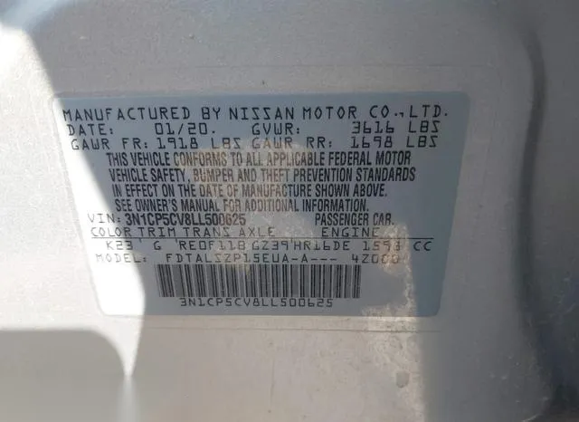 3N1CP5CV8LL500625 2020 2020 Nissan Kicks- Sv Xtronic Cvt 9